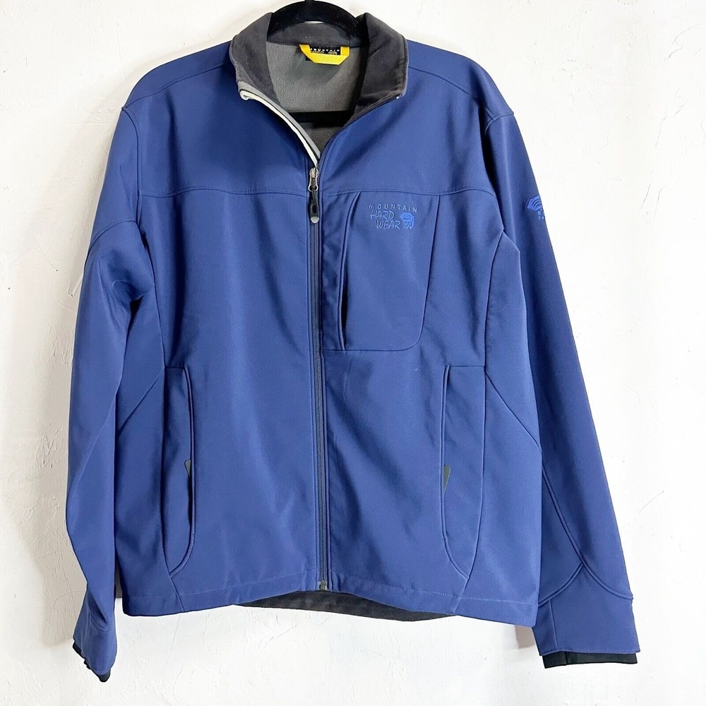 Mountain Hardwear Softshell Jacket Blue Womens Medium Winter Outdoor Comfort